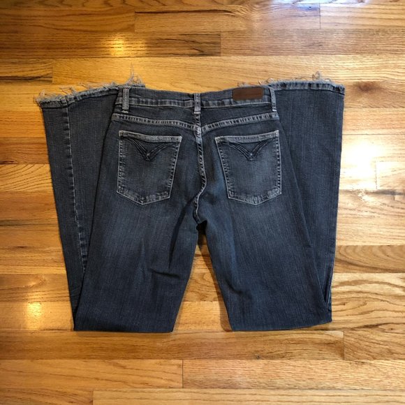 VINTAGE M2F BLACK BOOTCUT DENIM JEANS S 26/6 - Picture 8 of 11